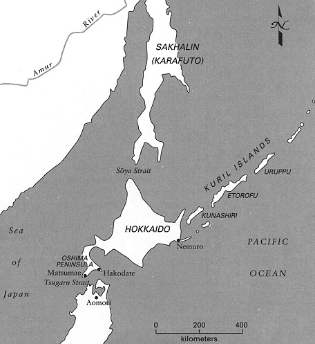 Map of Ezo (Hokkaidô)